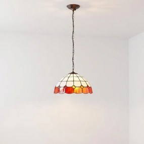Brilagi - Tiffany vitrážový luster na reťazi SIENNA 1xE27/60W/230V priemer 40 cm