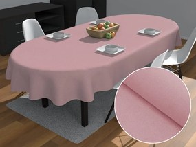 Biante Veľký dekoračný oválny obrus BKS-413 Púdrovo ružový - 2.AKOSŤ 240x300 cm