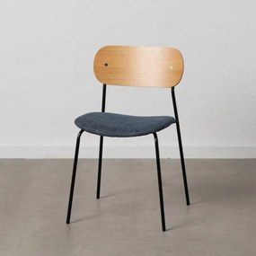 Jedálenská stolička v modrej a prírodnej farbe v súprave 4 ks Moe – Ixia