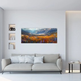 Obraz - Maľovaná horská krajina II. (120x50 cm)