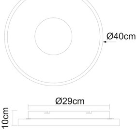 Globo 41758-30B - LED Stmievateľné stropné svietidlo JOLLI LED/30W/230V + DO