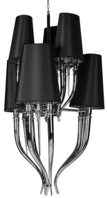 Azzardo AZ1417 - Luster na reťazi DIABLO 12xE14/11W/230V čierna