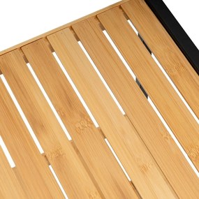 Bambusový regál v čierno-prírodnej farbe 30x70 cm – Casa Selección