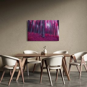 Obraz ružového lesa (90x60 cm)