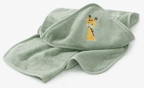 Goldea detská froté osuška s kapucňou - žirafa na šalvii 100 x 100 cm