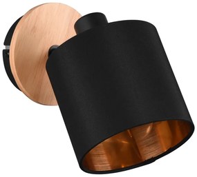 Bodové svietidlo v čierno-prírodnej farbe ø 12 cm Tommy – Trio