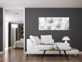 Obraz - Zlatá labuť na vode (120x50 cm)