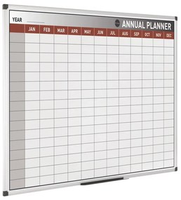 Bi-Office Ročná plánovacia tabuľa, magnetická, mesiace, 900 x 600 mm