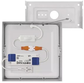 LED Stropné svietidlo LED/12,5W/230V 3000/3500/4000K 17x17 cm biela