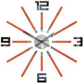 3D nalepovacie hodiny Briliant oranžové
