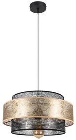 Luster na lanku GABI 1xE27/60W/230V zlatá/čierna pr. 40 cm