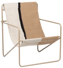 Ferm Living Kreslo Desert Lounge Chair, cashmere/soil