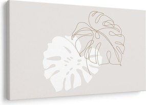 Obraz - Line art monstera N⁰2 (90x60 cm)