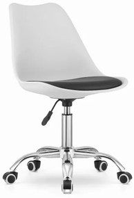 Bestent Kancelárska stolička bielo-čierna BASIC