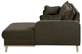 Hnedá rohová pohovka (pravý roh) Beata - Ropez