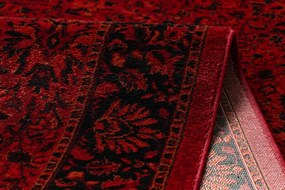 Koberec ORIENT 5125 so strapcami / rám, orientálny / klasický, bordový / čierny