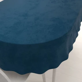 Biante Zamatový oválny obrus Velvet Prémium SVP-028 Petrolejovo modrý 140x180 cm