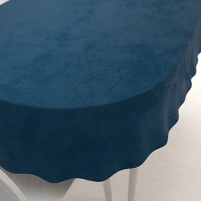 Biante Zamatový oválny obrus Velvet Prémium SVP-028 Petrolejovo modrý 140x220 cm
