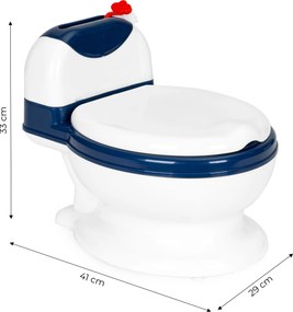 Detský nočník ECOTOYS – sedes s vyberateľnou vložkou, mäkkým sedadlom a kefkou