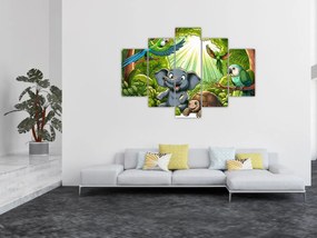 Obraz - Veselé zvieratká (150x105 cm)