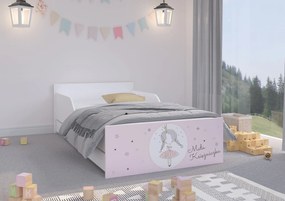 Wooden Toys Detská posteľ PUFI 180x90 PRINCEZNÁ