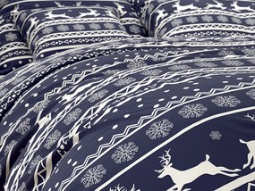 Bavlnené obliečky WINTER DREAM tmavomodré Rozmer obliečky: 70 x 90 cm | 140 x 200 cm