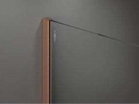 Mexen Kioto, sprchová zásteny typ Walk-In 90 x 200 cm, 8mm číre sklo, medený matný profil, 800-090-101-65-00