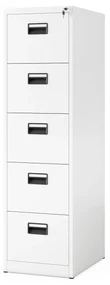 Kovová kartotéka, 5 zásuviek SARA V5, 460 x 1630 x 620 mm, biela