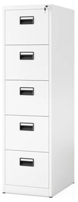 Kovová kartotéka, 5 zásuviek SARA V5, 460 x 1630 x 620 mm, biela