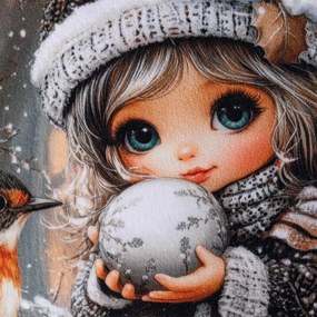Sada 3 ks obliečok na vankúšiky WINTER GIRLS 45 x 45 cm