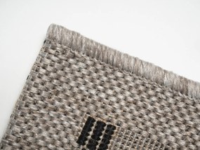 Devos koberce Kusový koberec Floorlux 20329 Silver/Black – na von aj na doma - 120x170 cm