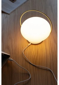 LED stolová lampa v bielo-zlatej farbe (výška 19 cm) Orbit – UMAGE