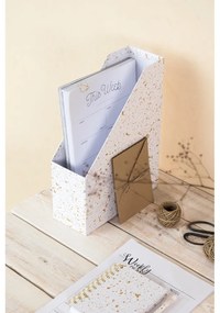 Organizér na dokumenty v zlato-bielej farbe Bigso Box of Sweden Estelle