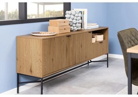 Nízka komoda v dekore duba v prírodnej farbe 180x70 cm Jaipur – Actona