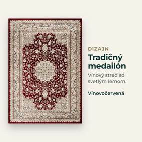 Angel Carpet, Kusový koberec Sultan 12 Red, 160x230, červená, kancelária