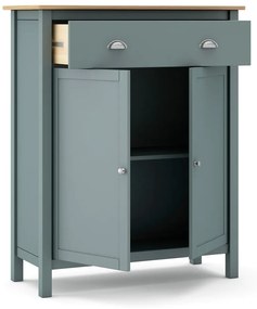 Komoda sivozelená z borovicového dreva 90x110x40 cm Misti – Marckeric