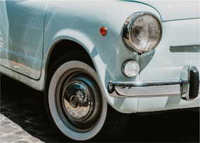 Sklenený obraz - Retro auto Fiat (70x50 cm)