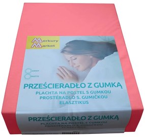 Plachta na posteľ jersey 90x200 farba 6138 malina