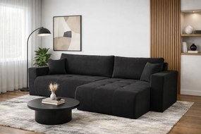 ROHOVÁ SEDAČKA TRAVIS WIND 99 ČIERNA 277 x 143