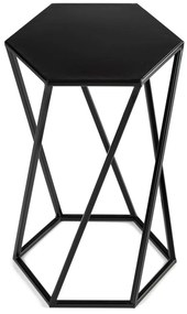 STOJAN NA KVETINÁČ HEXAGON 40X24X27 CM ČIERNA