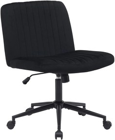 Design-Shop Kancelárska stolička Kingman zamat - Čierna