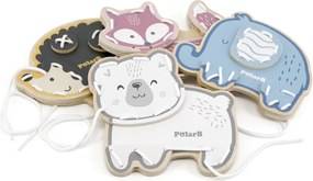 PolarB prepletanie zvieratiek – vzdelávacia drevená hračka