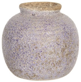 Retro váza s nádychom fialovej a odreninami - Ø 8 * 8 cm