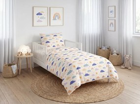 Krepové obliečky do postieľky Renforcé CLOUDIRO farebné Rozmer obliečky: 45 x 65 cm | 90 x 140 cm