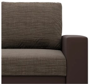 Trojmiestna rozkladacia sedačka LUNA hnedá / cappuccino