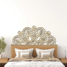 drevo zivota Drevená polovičná mandala RADOST nad posteľ Farebný vzor: Wenge, Rozmery (cm): 160x64