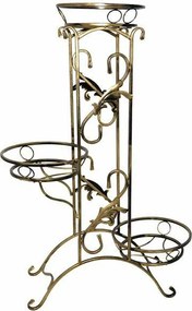 STOJAN NA KVETINÁČ CHERYL 100X65X28 CM ZLATÁ
