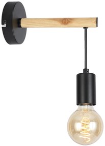 Candellux IZZY Nástenné svietidlo 1X60W E27 Black 21-75406