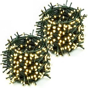 Vianočné svetielka vnútorné teplá biela 300 LED