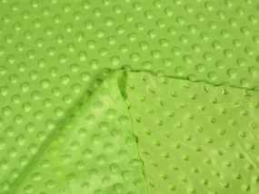 Biante Detské posteľné obliečky do postieľky Minky 3D bodky MKP-007 Hráškovo zelené Do postieľky 90x130 a 40x60 cm